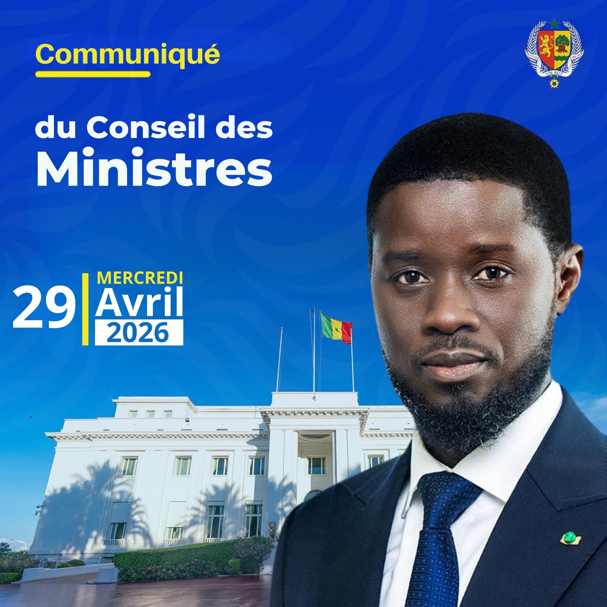 Conseil des ministres du 29 avril 2026