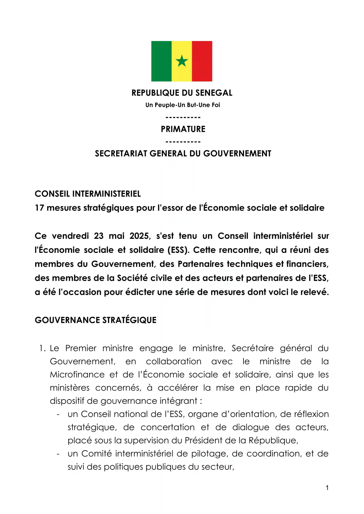 Conseil interministériel sur l'Économie sociale et solidaire (ESS)