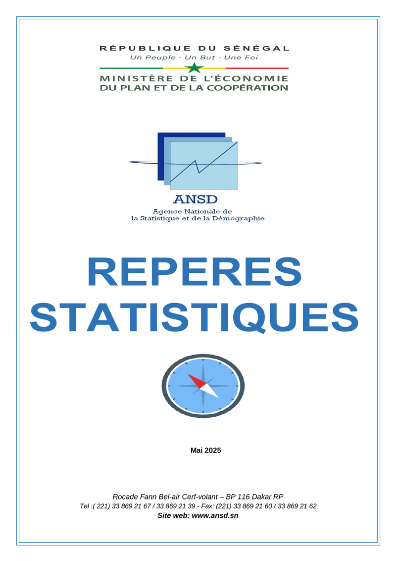 Repères statistiques du Sénégal, mai 2025 – ANSD