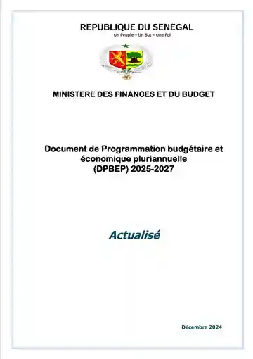 Document de Programmation budgétaire et économique pluriannuelle (DPBEP) 2025-2027