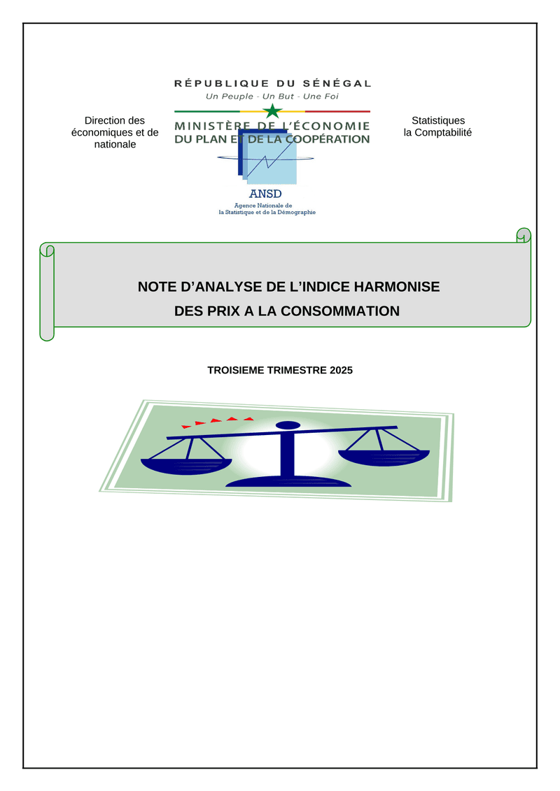 Note d’analyse de l’Indice harmonisé des prix à la consommation (IHPC), troisième trimestre 2025 – A