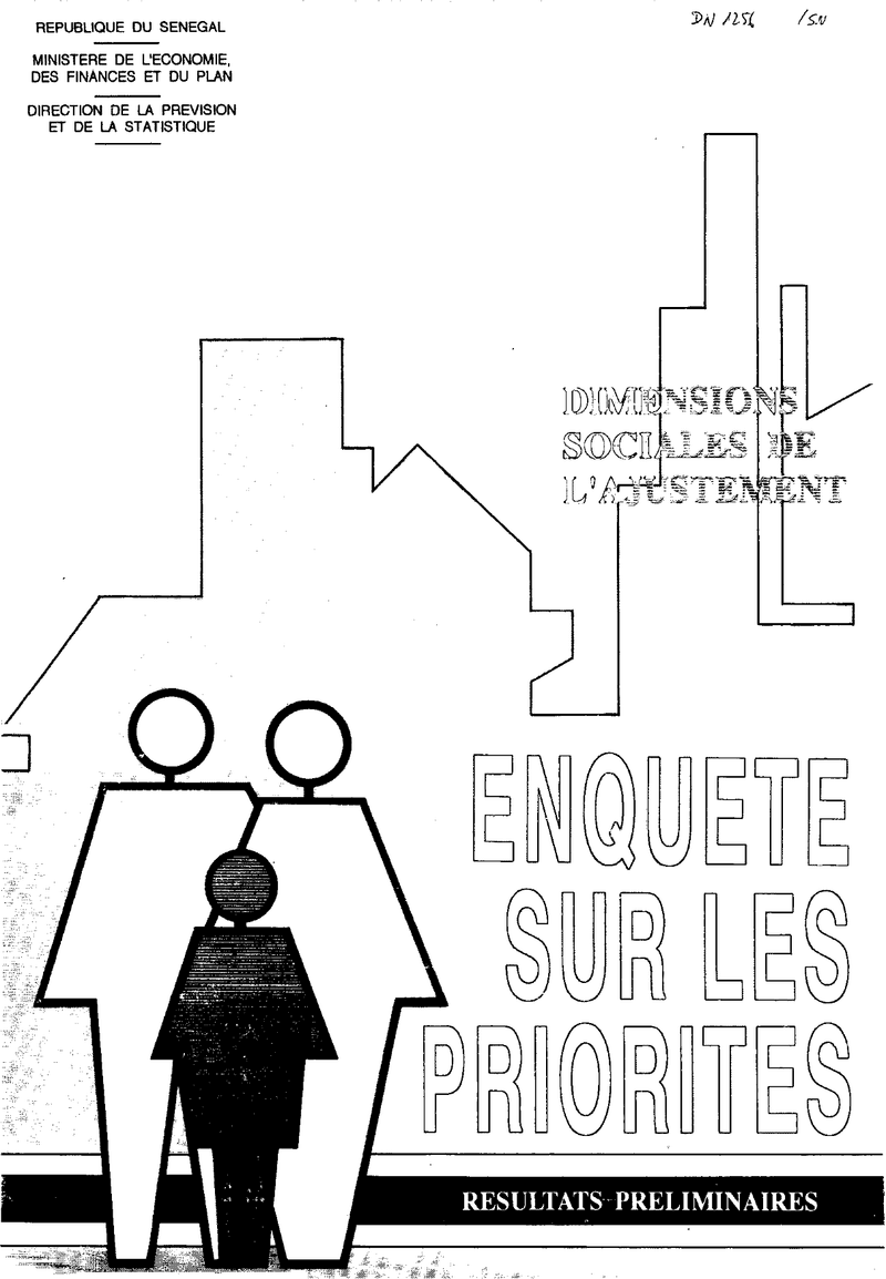 Enquête sur les priorités (ESP) : résultats préliminaires, Sénégal, 1991-1992 – Direction de la Prév