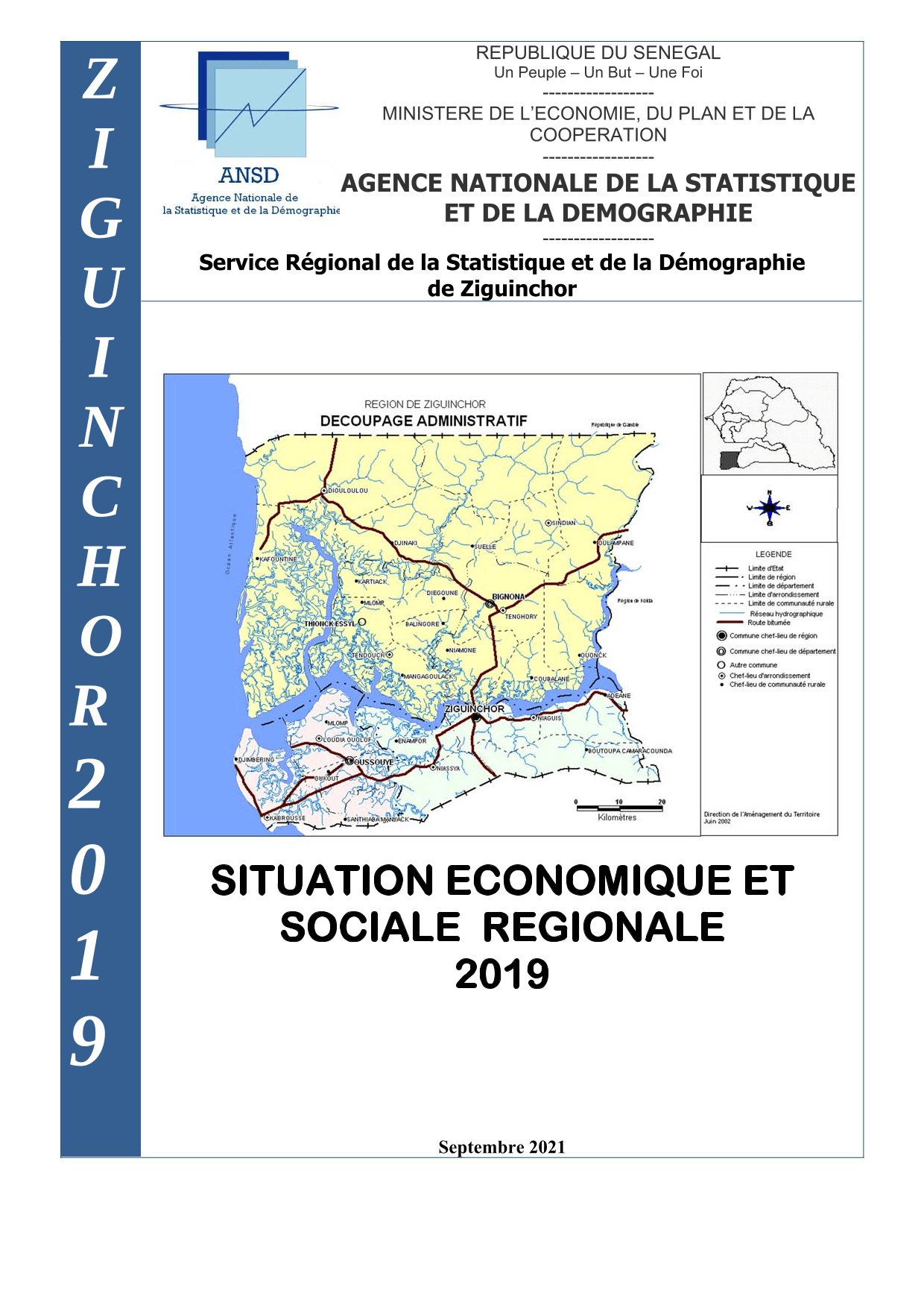 Situation économique et sociale (SES) régionale de Ziguinchor 2019 – ANSD