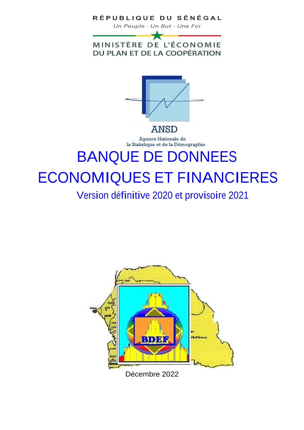 Banque de données économiques et financières 2021 – ANSD