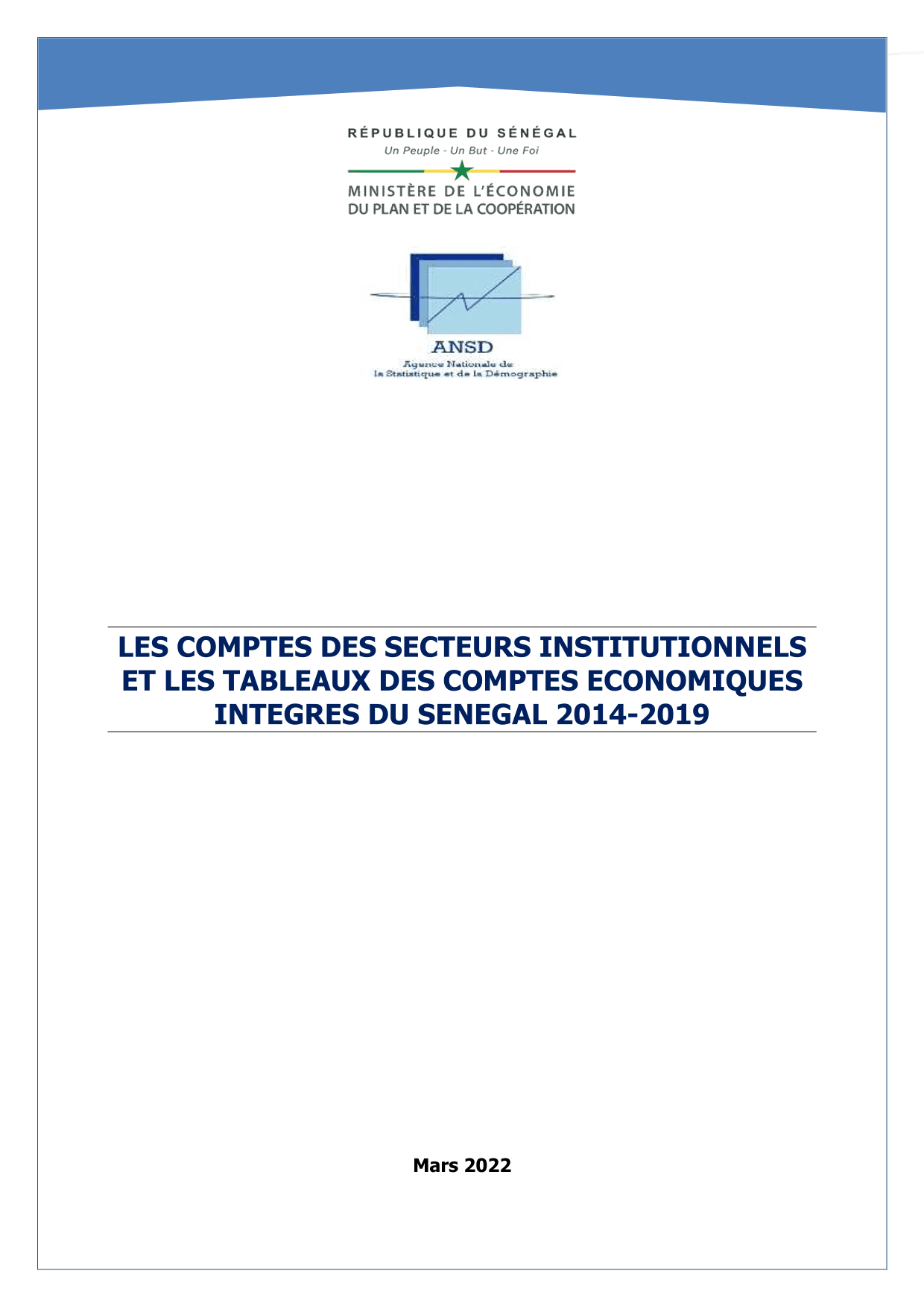 Comptes des secteurs institutionnels et tableaux des comptes économiques intégrés du Sénégal 2014-20