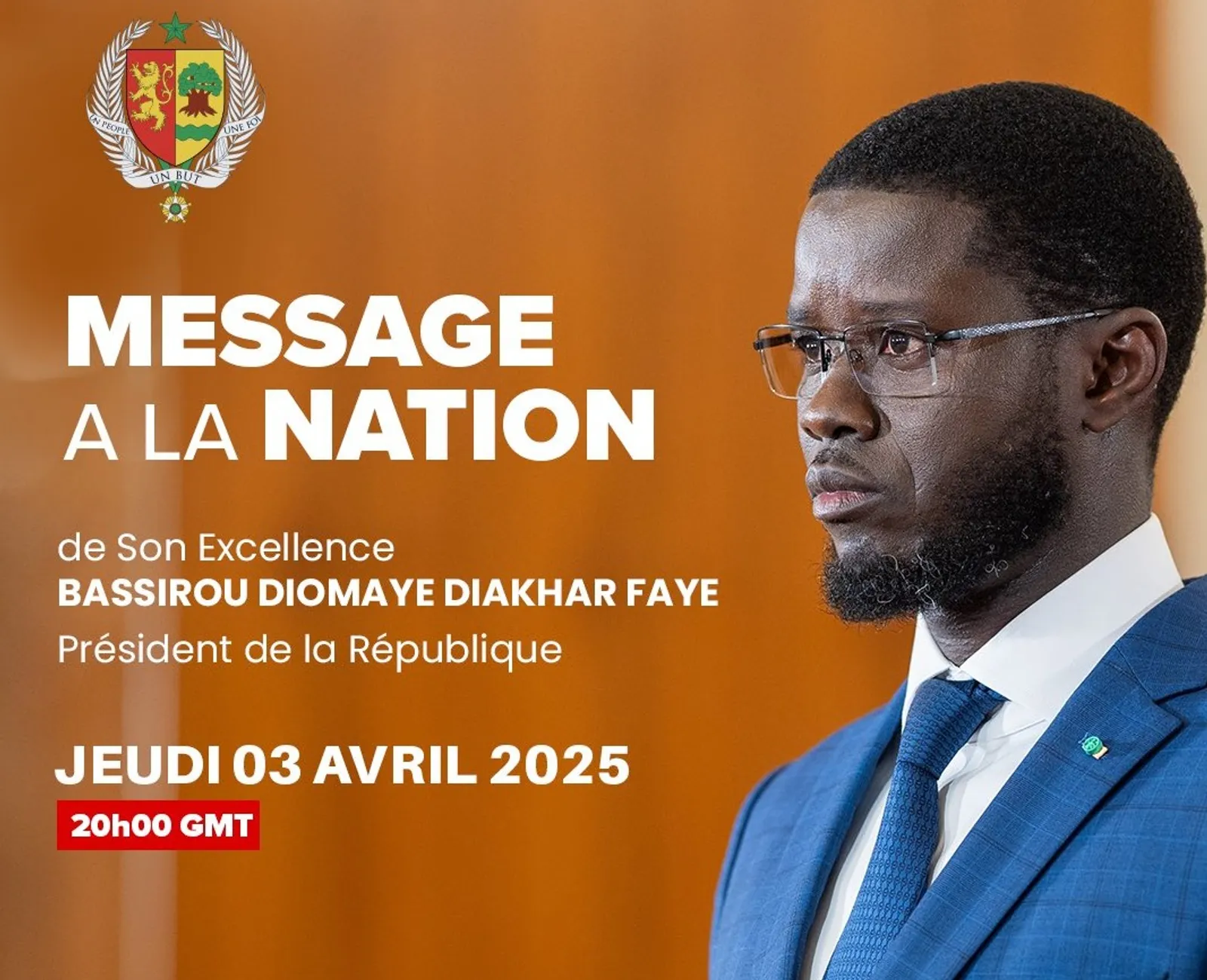 Message à la nation Discours du président Diomaye 4 Avril