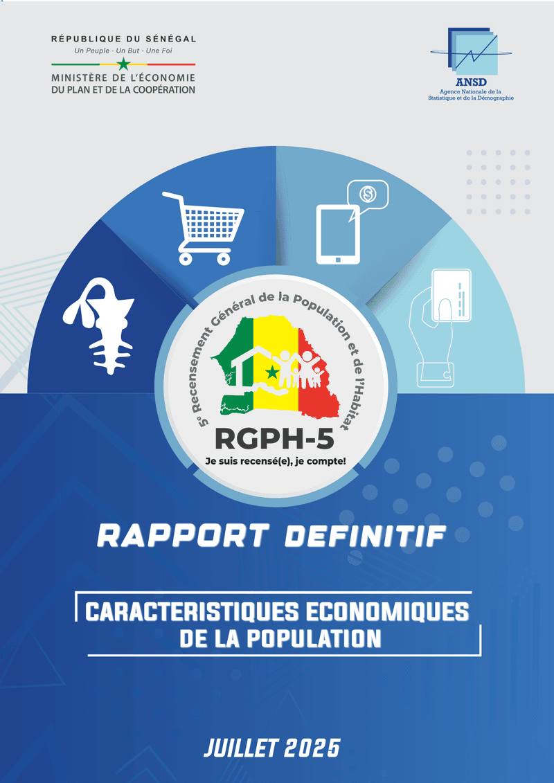 Caractéristiques économiques de la population, RGPH-5 2023 – ANSD