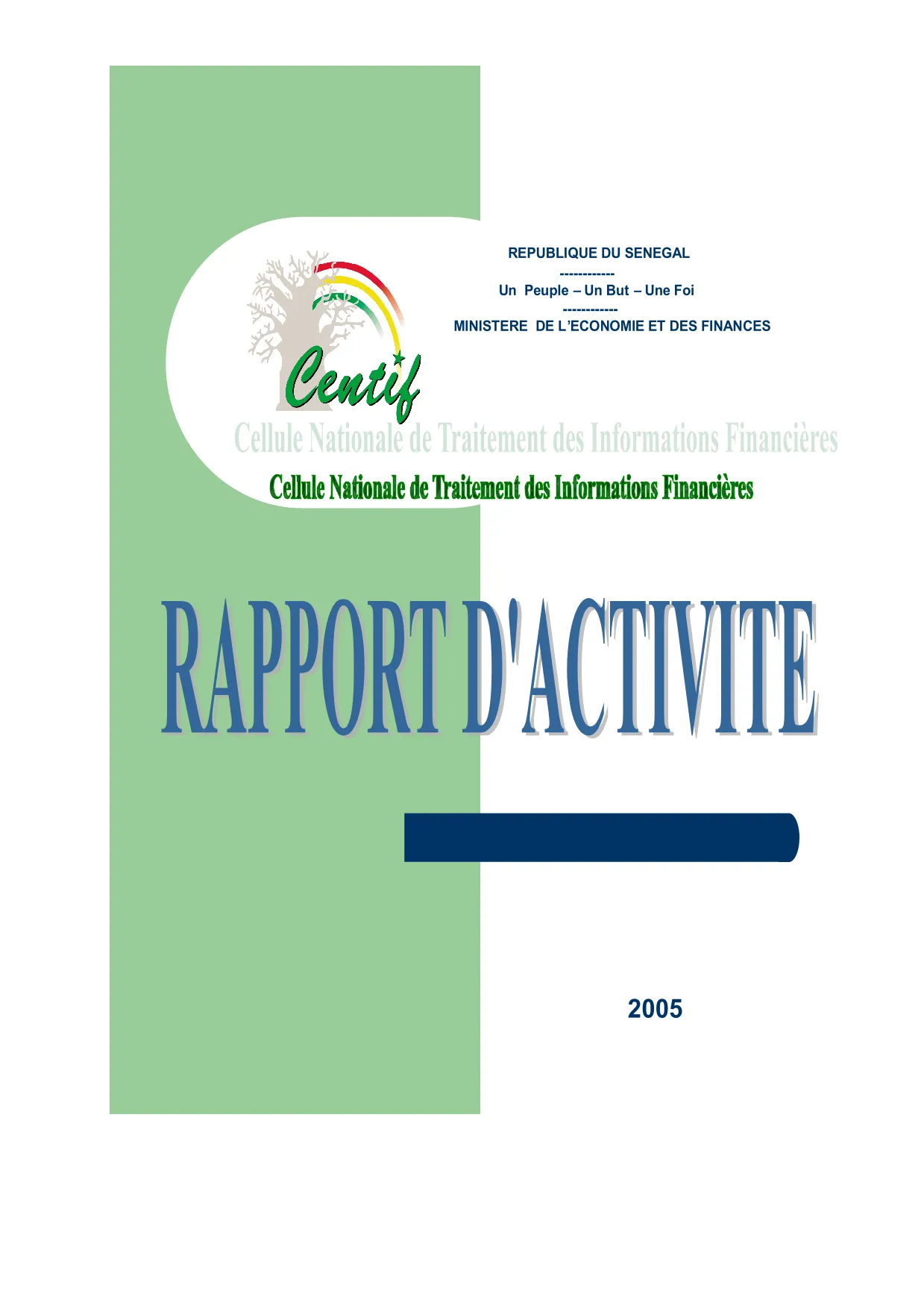CENTIF Rapport d'activité 2005