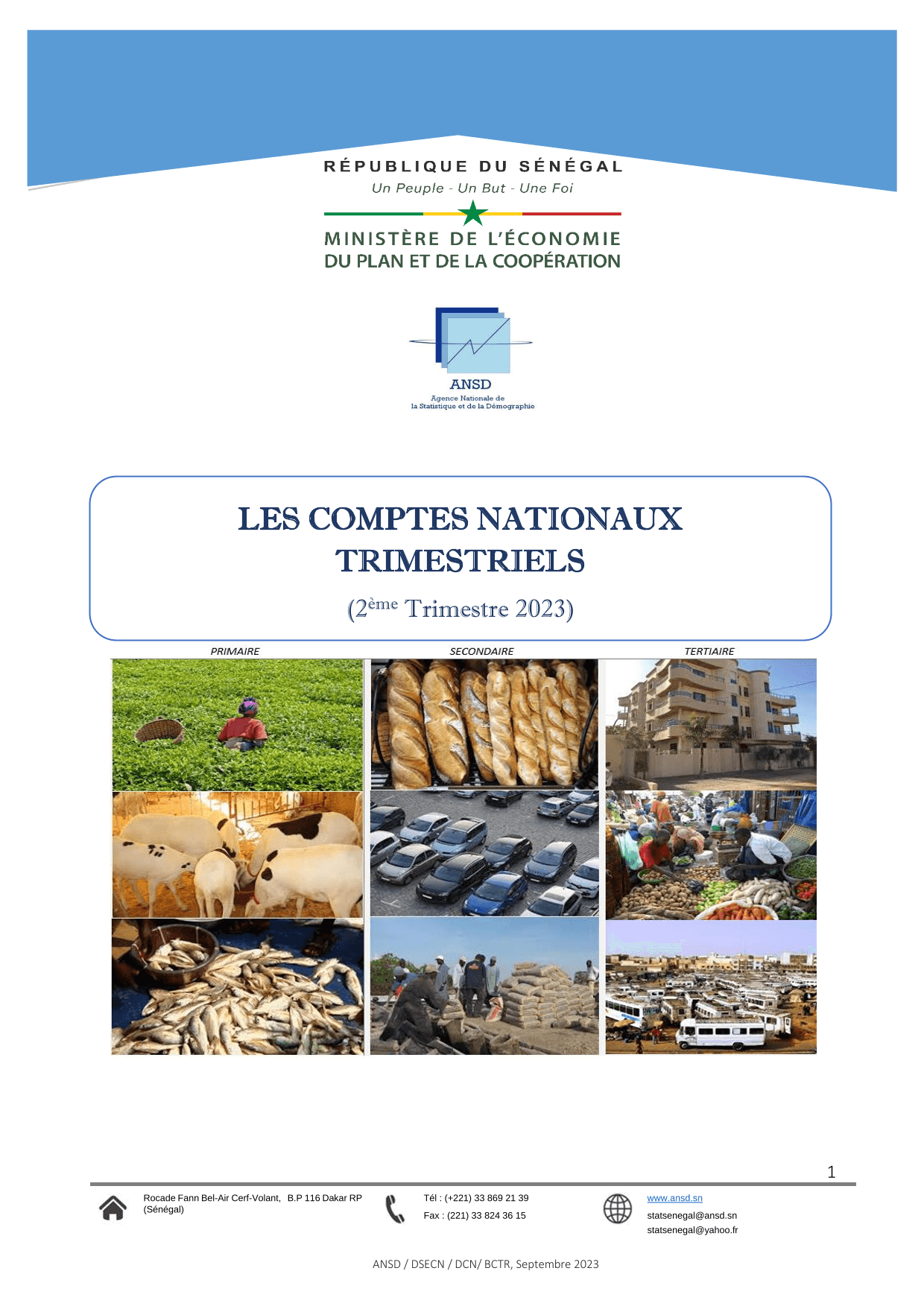 Les comptes nationaux trimestriels du 2e trimestre 2023 – ANSD