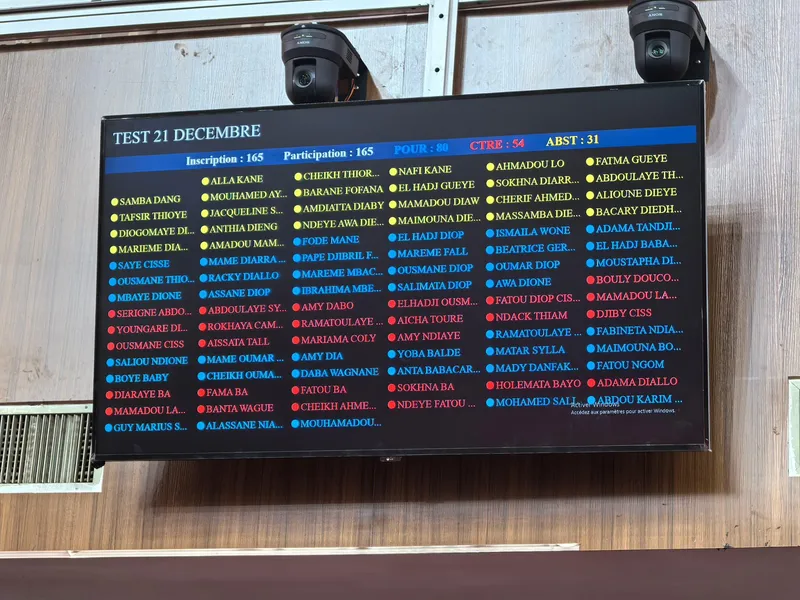 assembl&eacute;e S&eacute;n&eacute;gal syst&egrave;me de vote