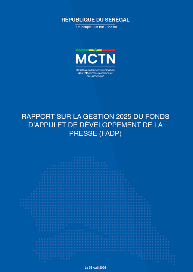 Rapport Fonds d’Appui et de Développement de la Presse (FADP) 2025