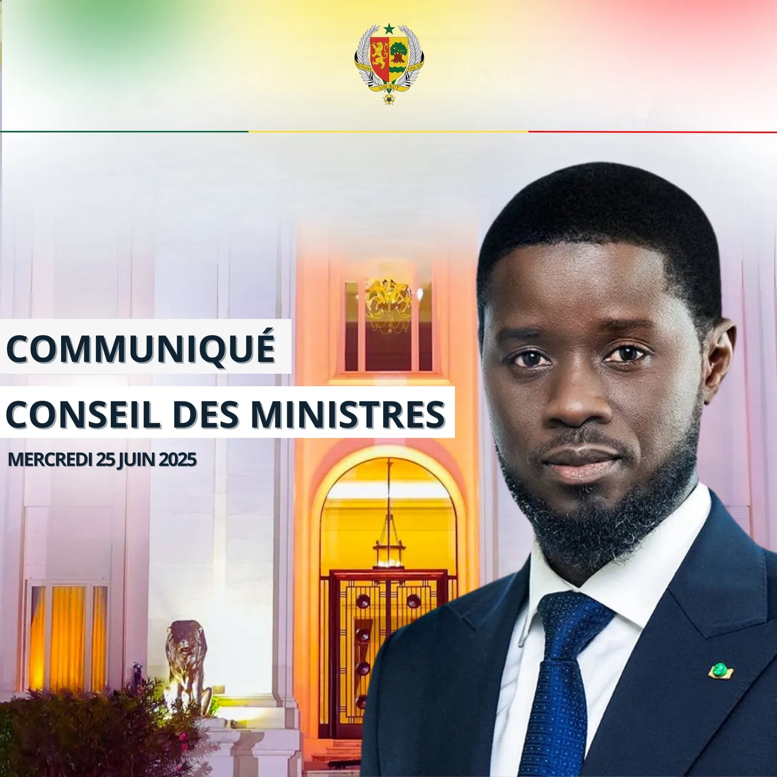Conseil des ministres du 25 Juin 2025