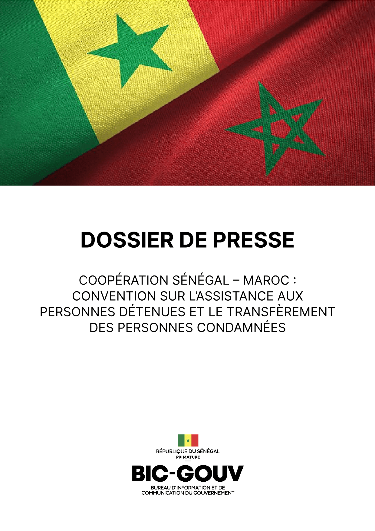 Dossier de Presse Cooperation Senegal Maroc