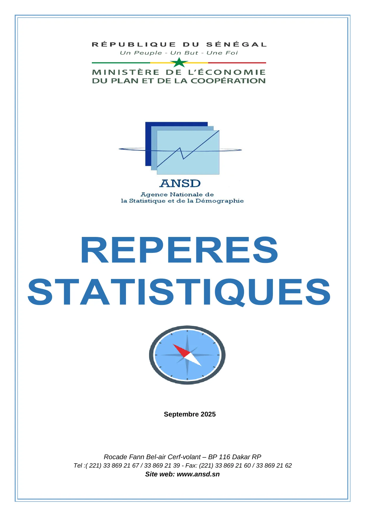 Repères statistiques, septembre 2025 – ANSD