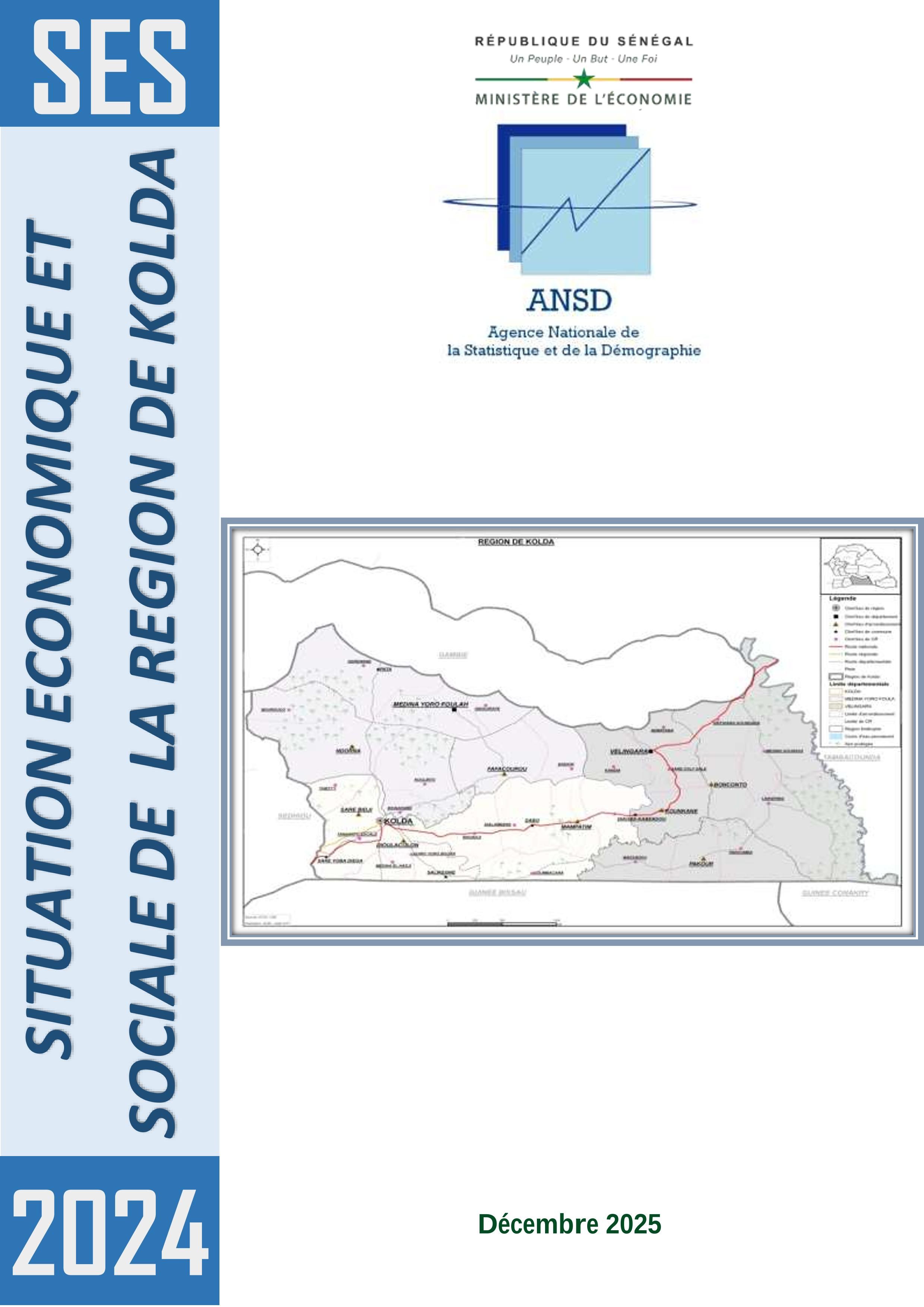 Situation économique et sociale (SES) de la région de Kolda, édition 2024 – ANSD