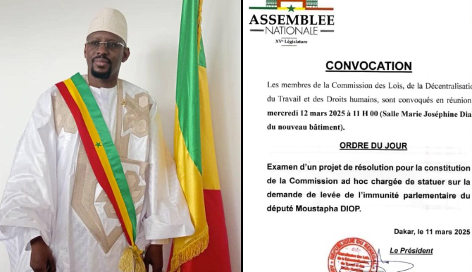 Vote des projets de loi n°04, 06, 07 et 08/2025 et levée de l'immunité parlementaire de Moustapha DIOP