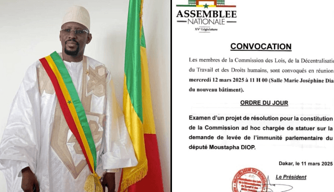 Vote des projets de loi n°04, 06, 07 et 08/2025 et levée de l'immunité parlementaire de Moustapha DIOP
