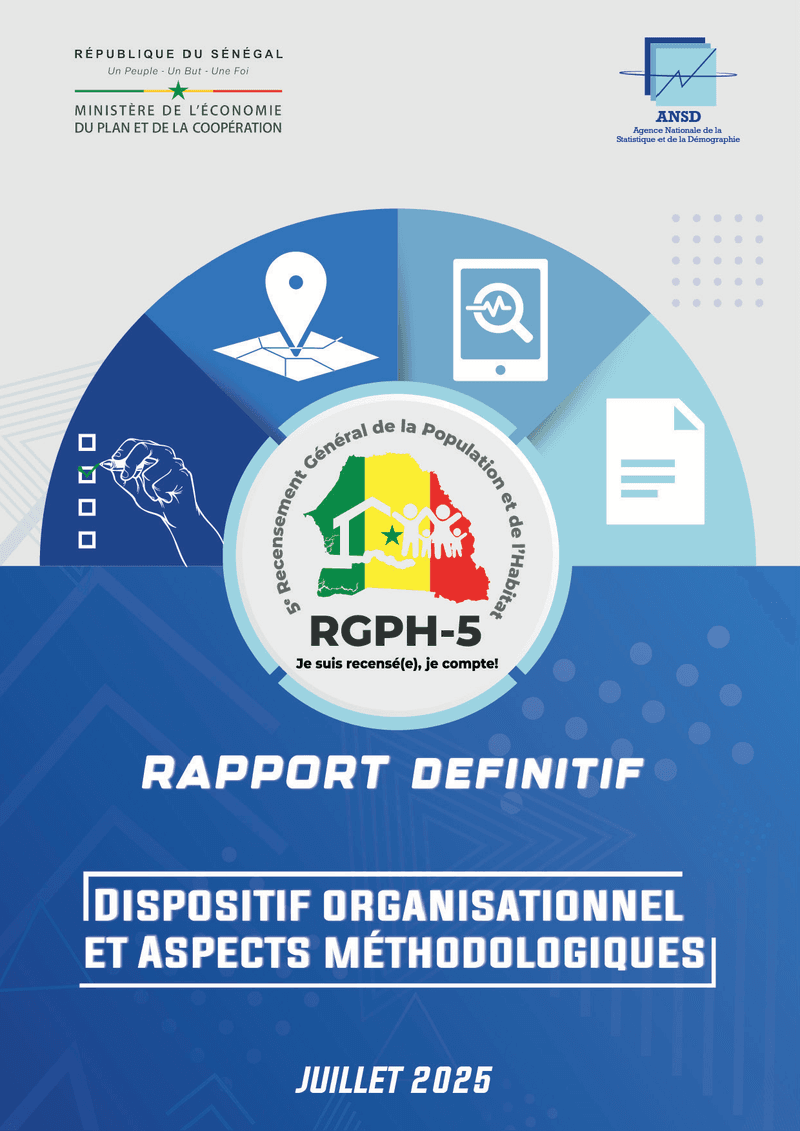 Rapport définitif sur le dispositif organisationnel et les aspects méthodologiques du RGPH-5, Sénéga
