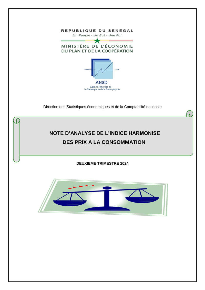 Note d’analyse de l’Indice harmonisé des prix à la consommation (IHPC), deuxième trimestre 2024 – AN