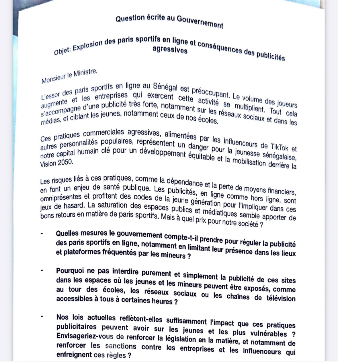 Document joint