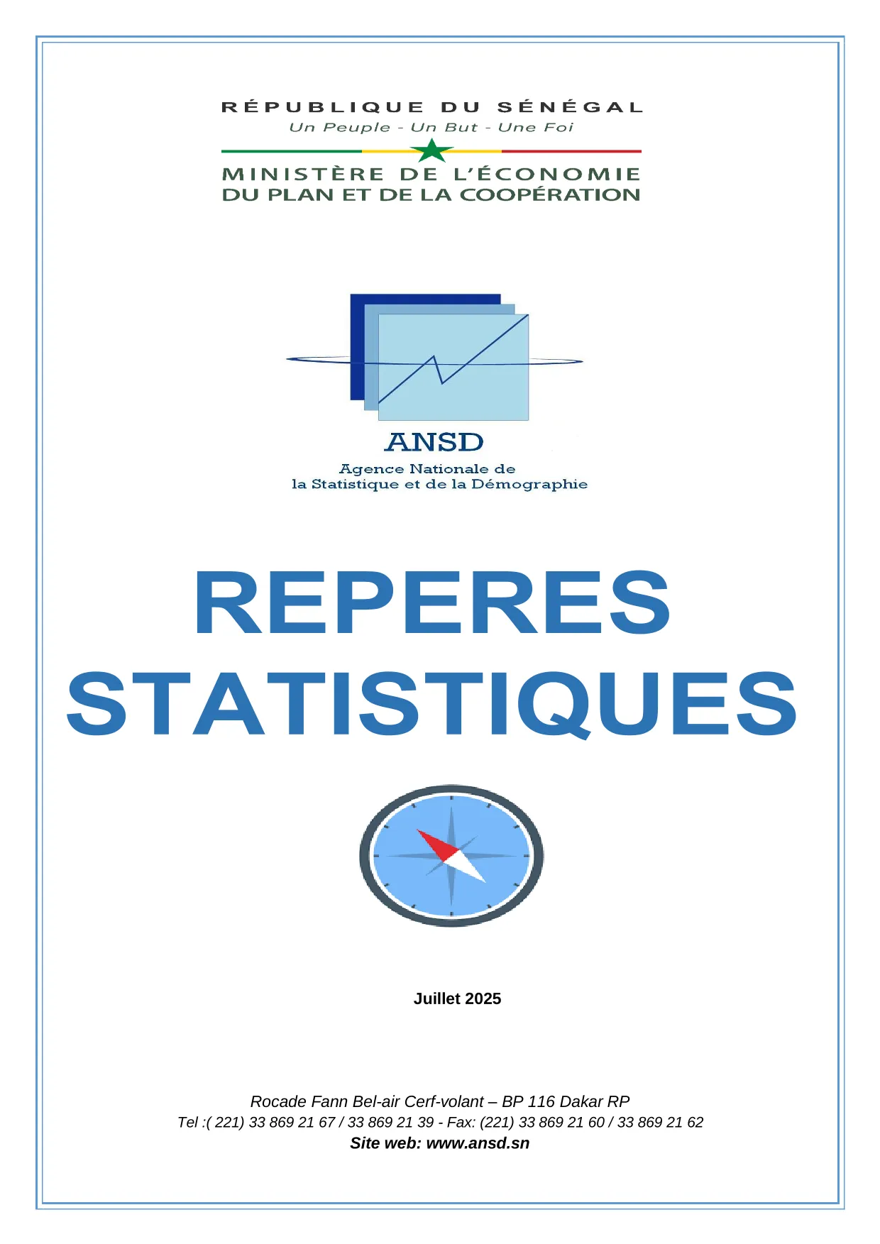 Repères statistiques de juillet 2025 – ANSD