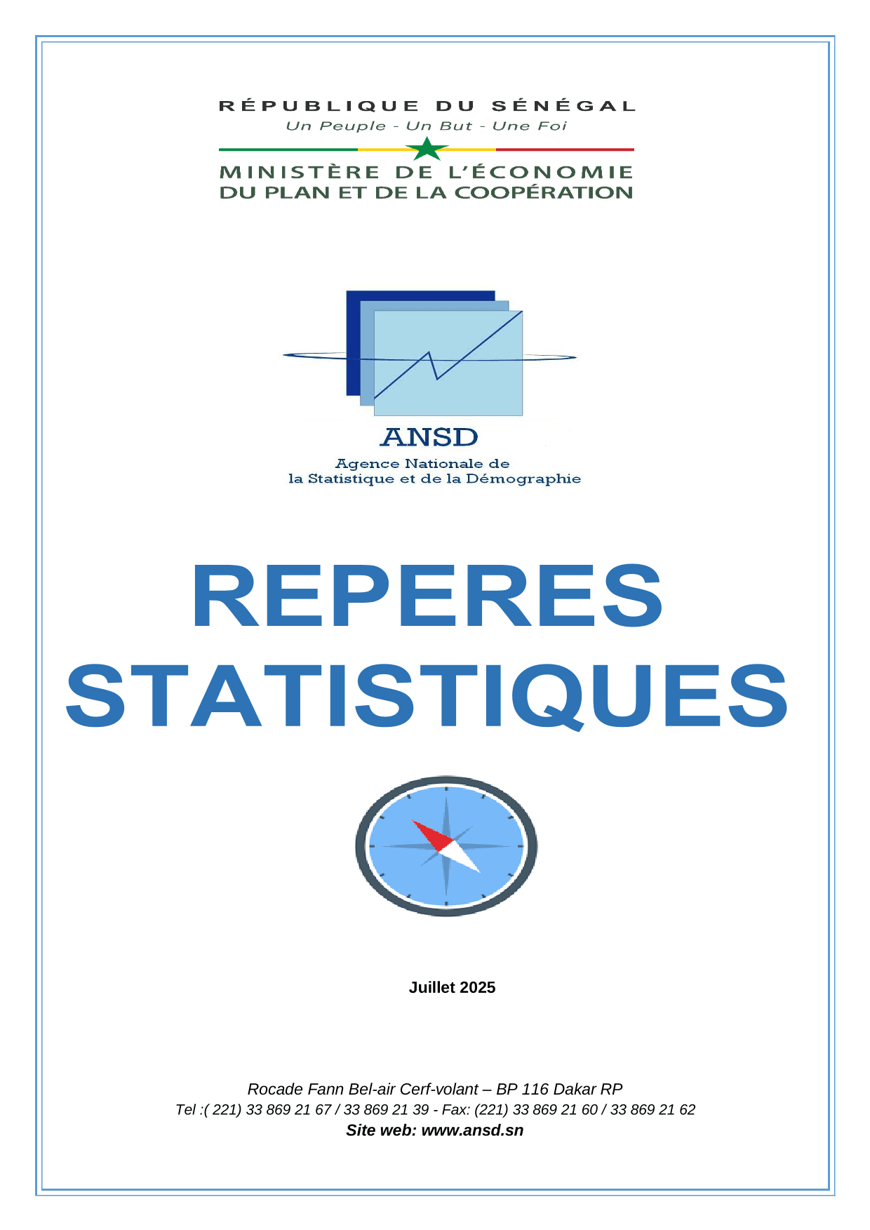 Repères statistiques de juillet 2025 – ANSD