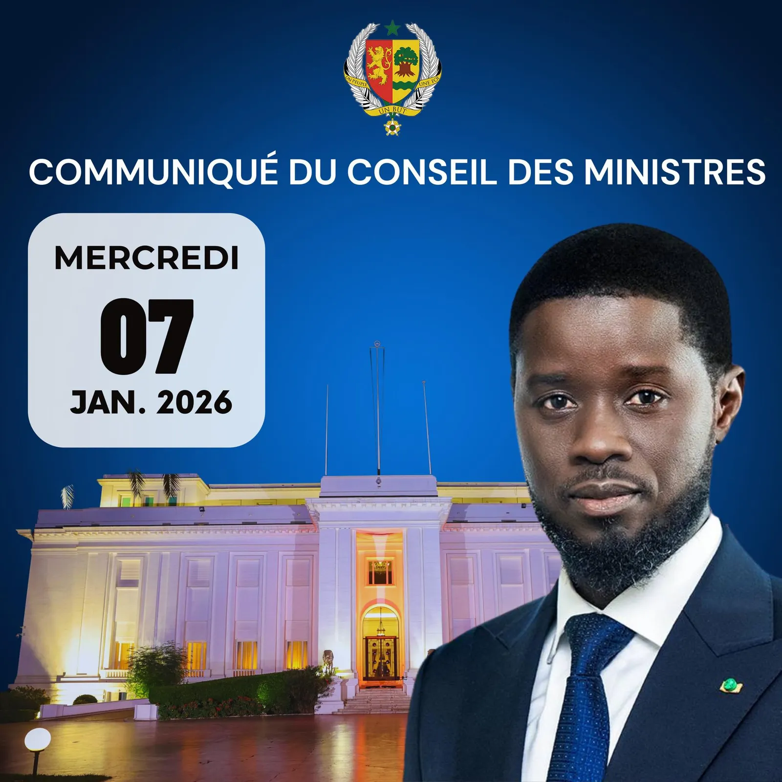 Conseil des Ministres du 07 janvier 2026