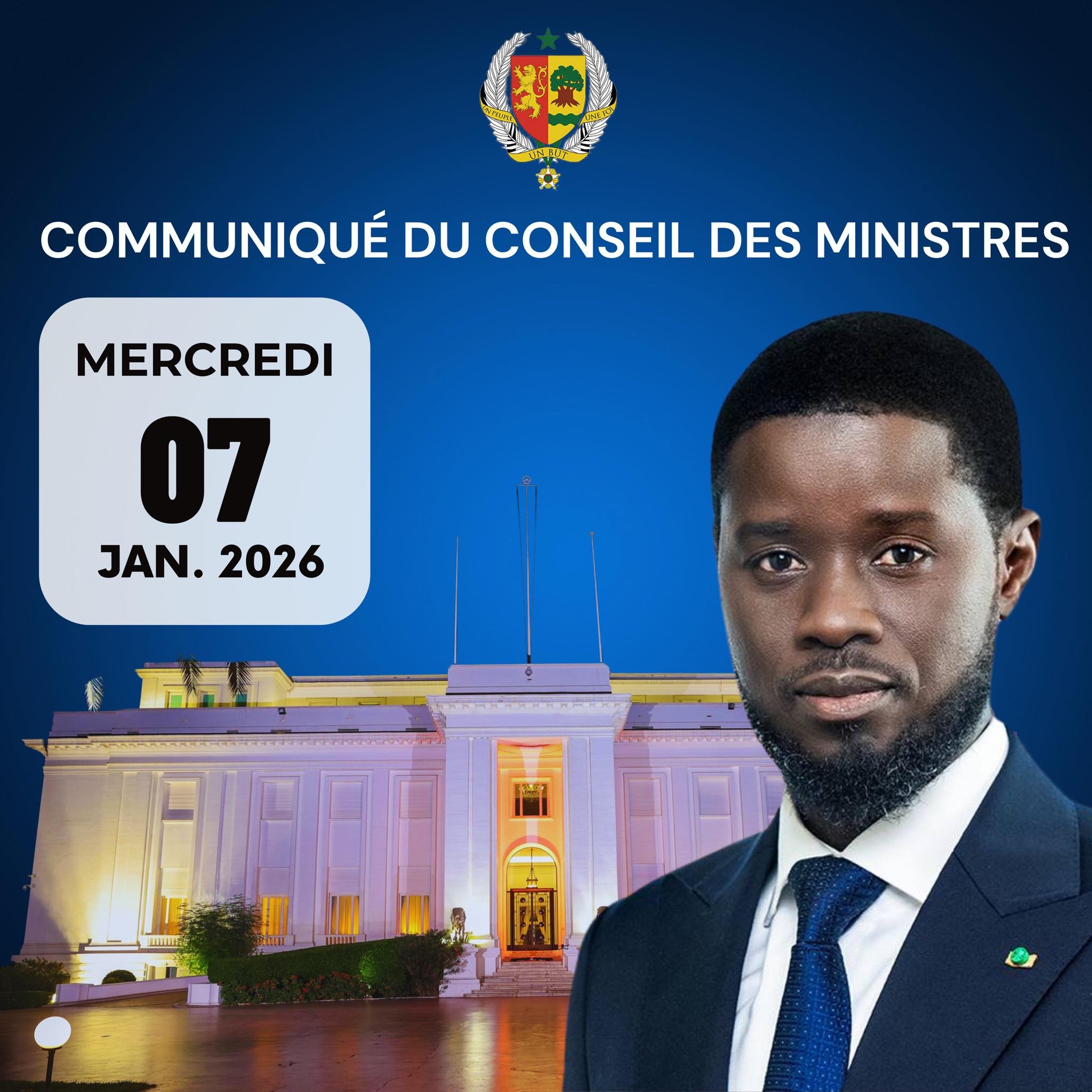 Conseil des Ministres du 07 janvier 2026