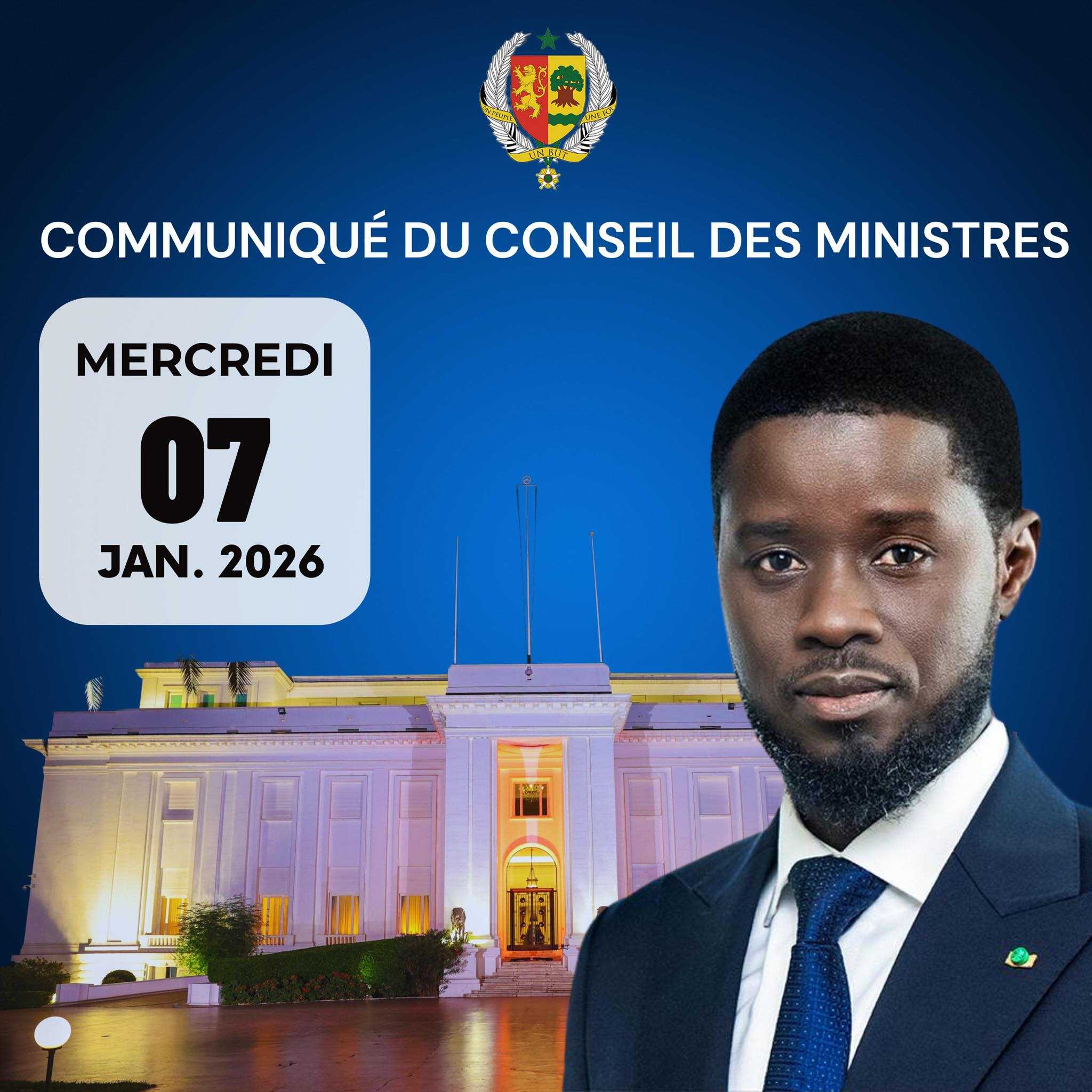 Conseil des Ministres du 07 janvier 2026