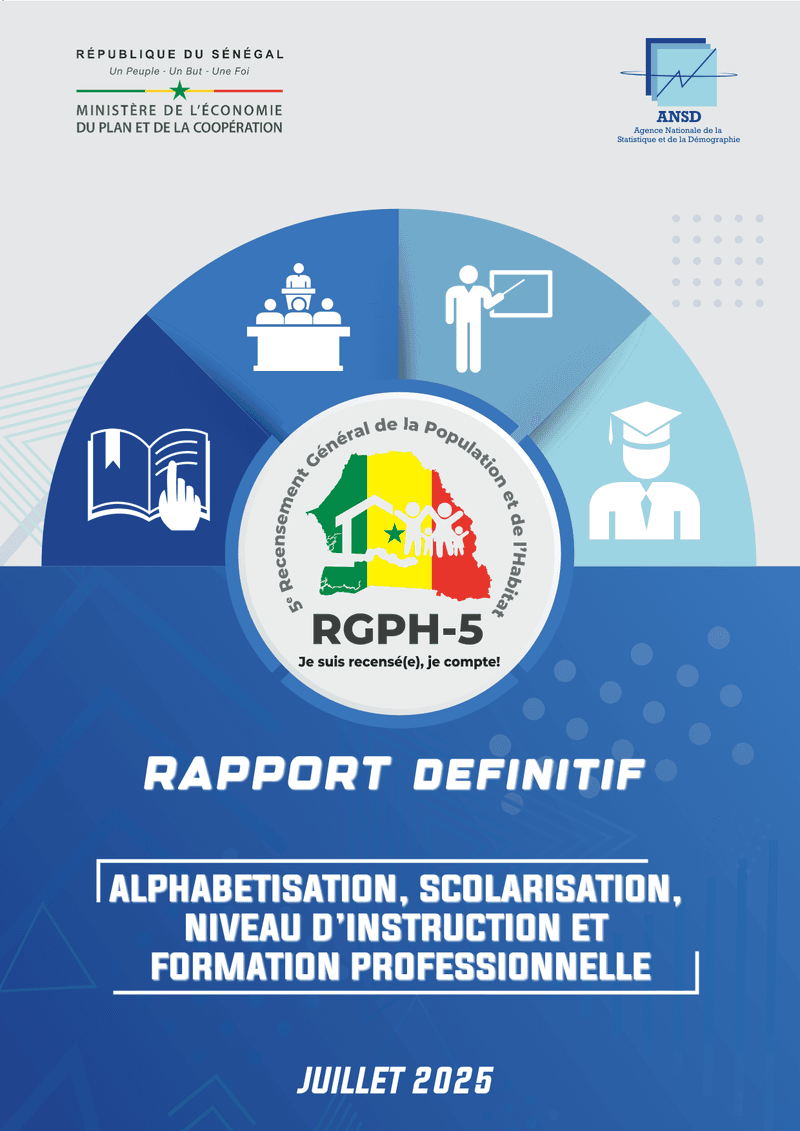 Alphabétisation, scolarisation et formation professionnelle au Sénégal (RGPH-5, 2023) – ANSD