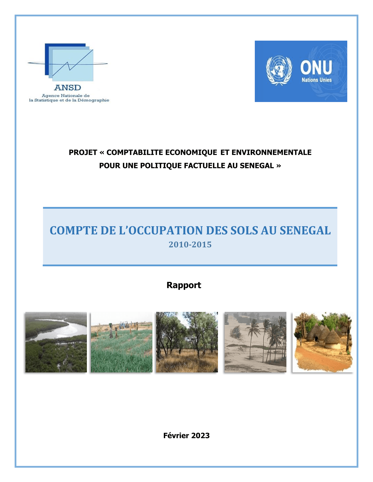 Compte de l'occupation des sols au Sénégal 2010-2015 – ANSD
