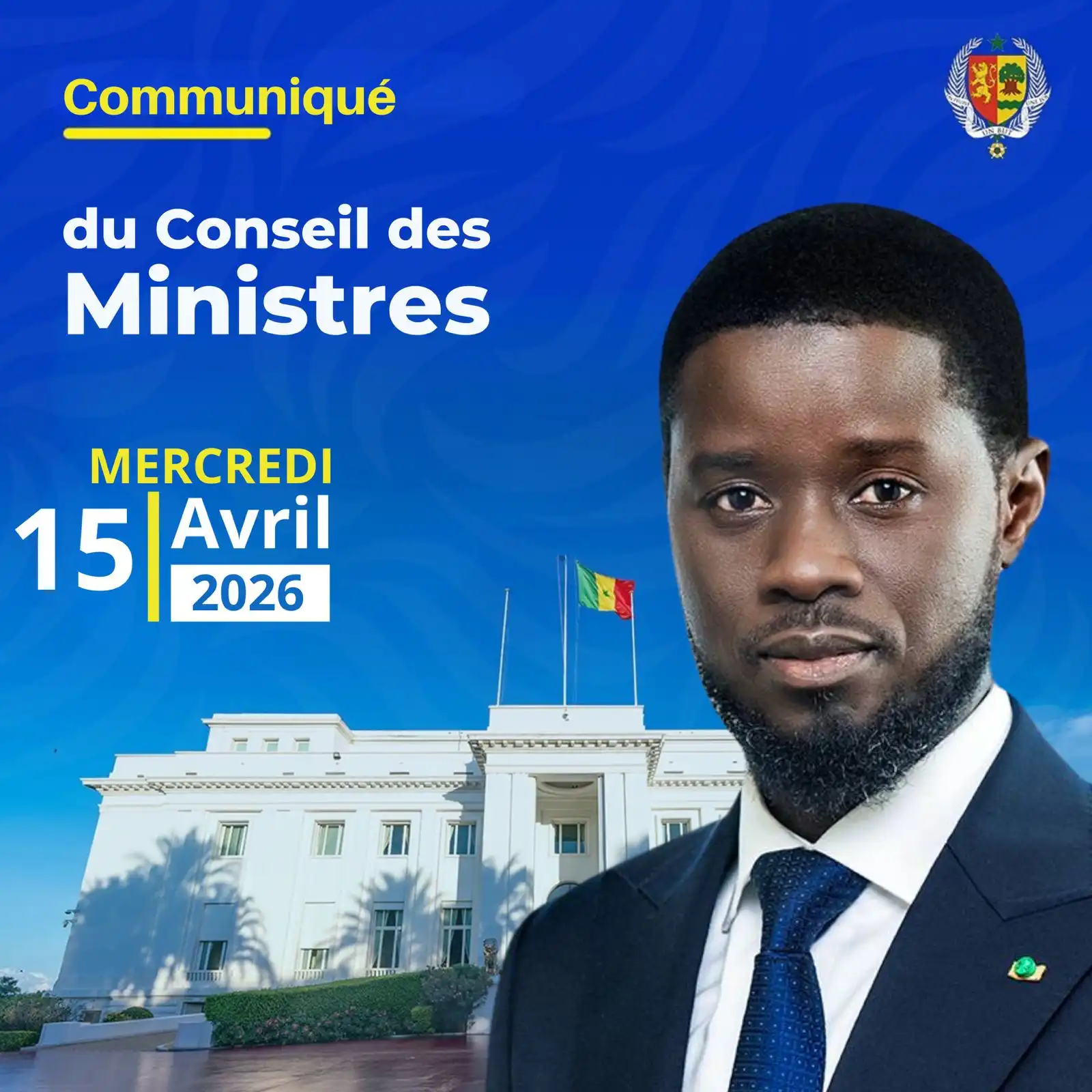 Conseil des ministres du 15 avril 2026