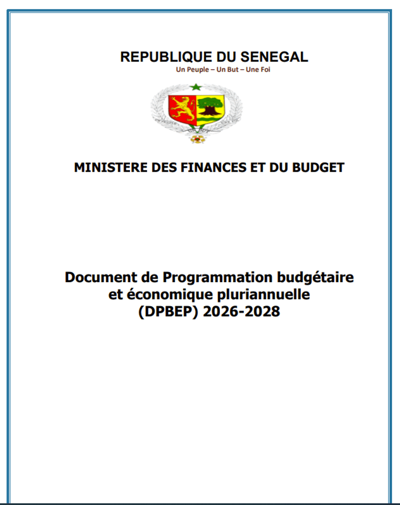 Document de Programmation budgétaire et économique pluriannuelle (DPBEP) 2026-2028