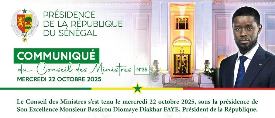 Conseil des ministres du 22 Octobre 2025