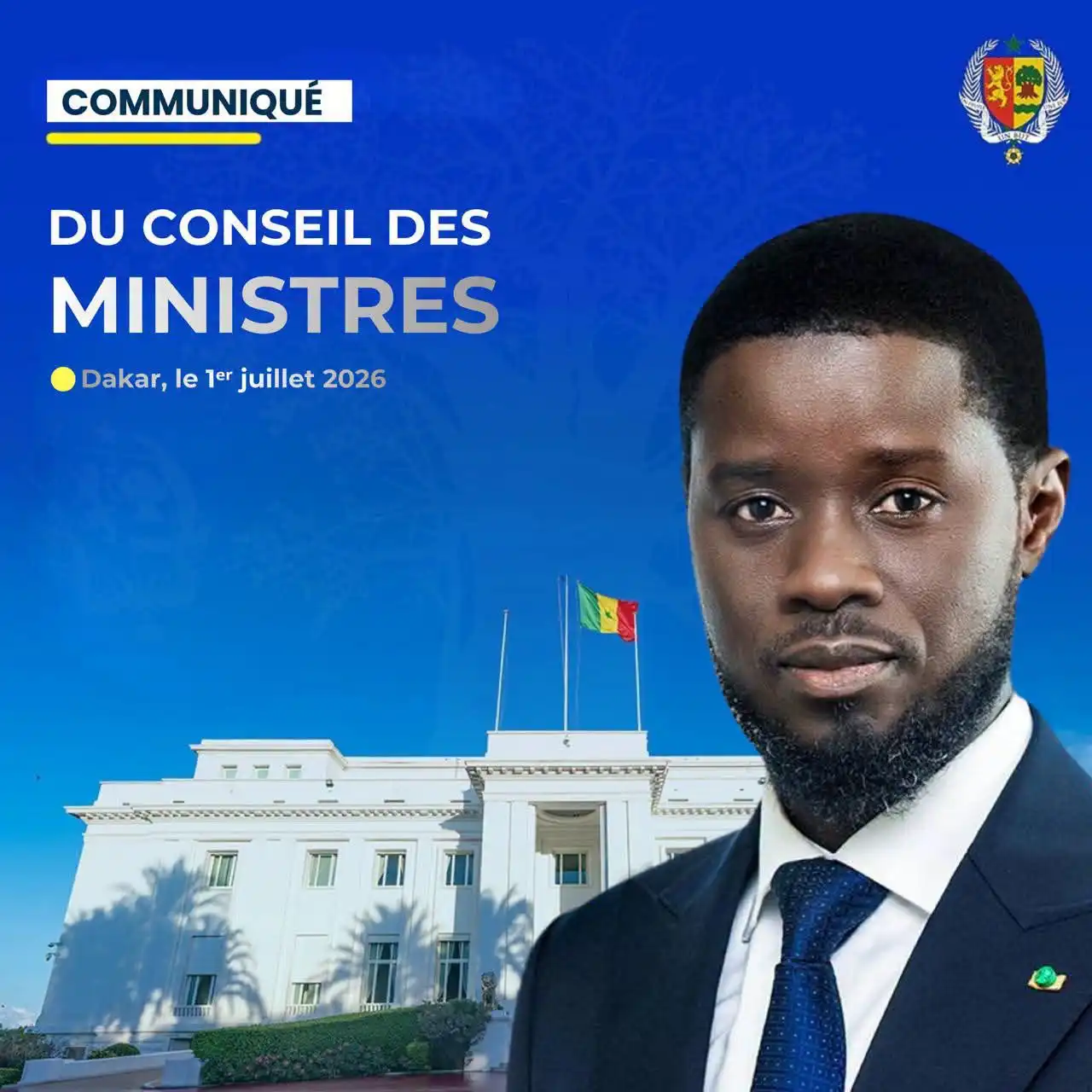 Conseil des Ministres du 1er juillet 2026