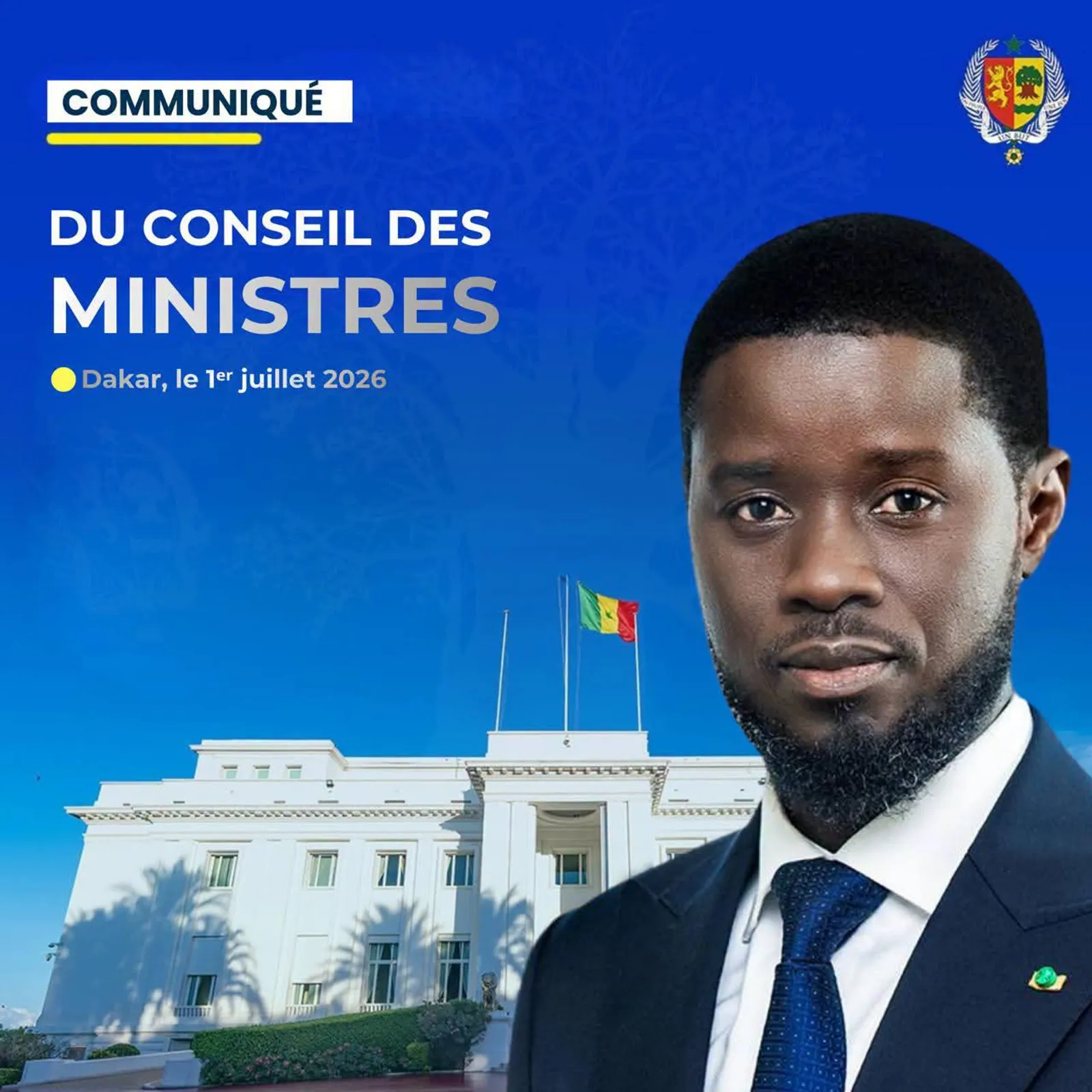 Conseil des Ministres du 1er juillet 2026