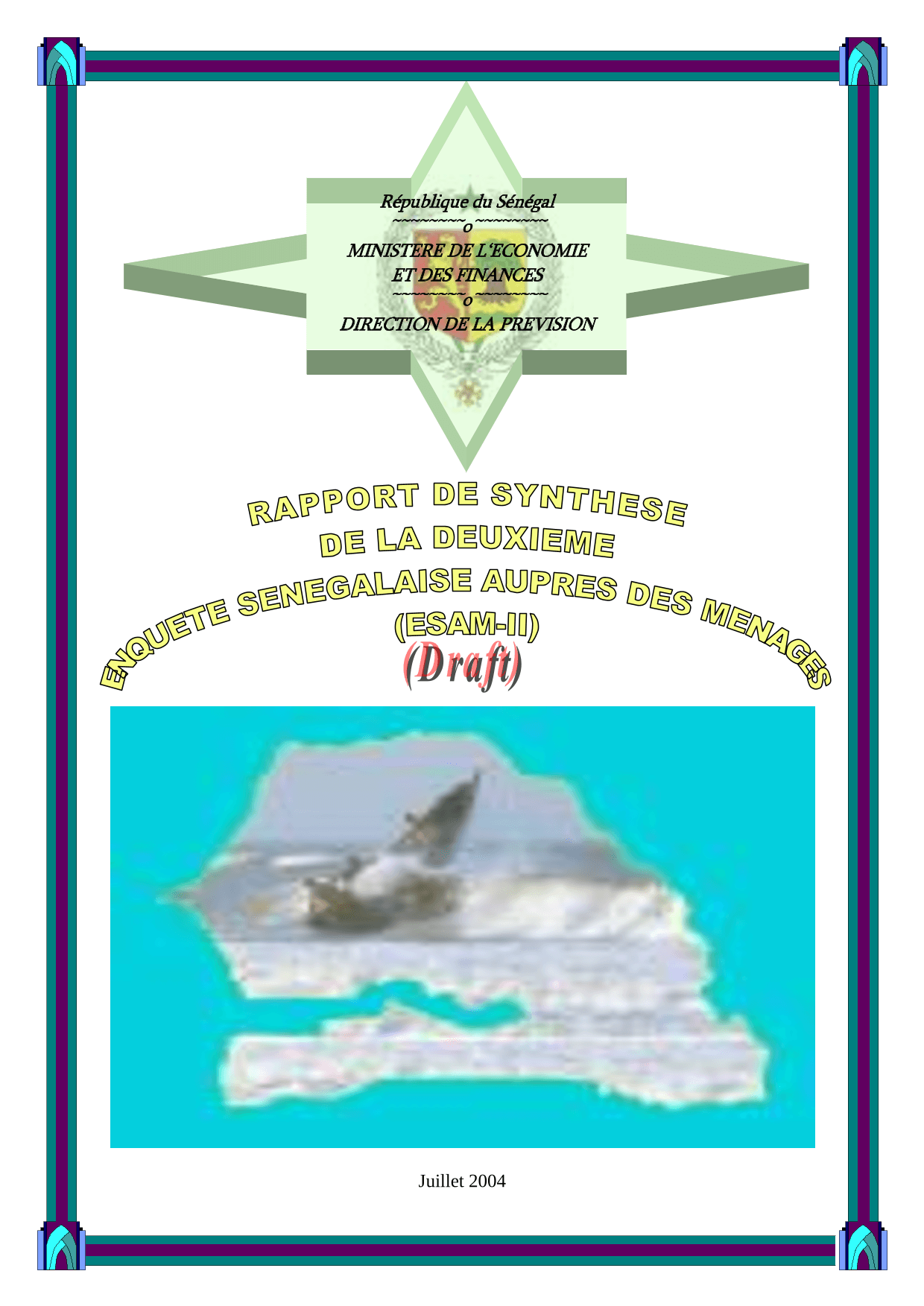 Deuxième Enquête sénégalaise auprès des ménages 2001-2002 – Direction de la Prévision et de la Statistique (DPS)