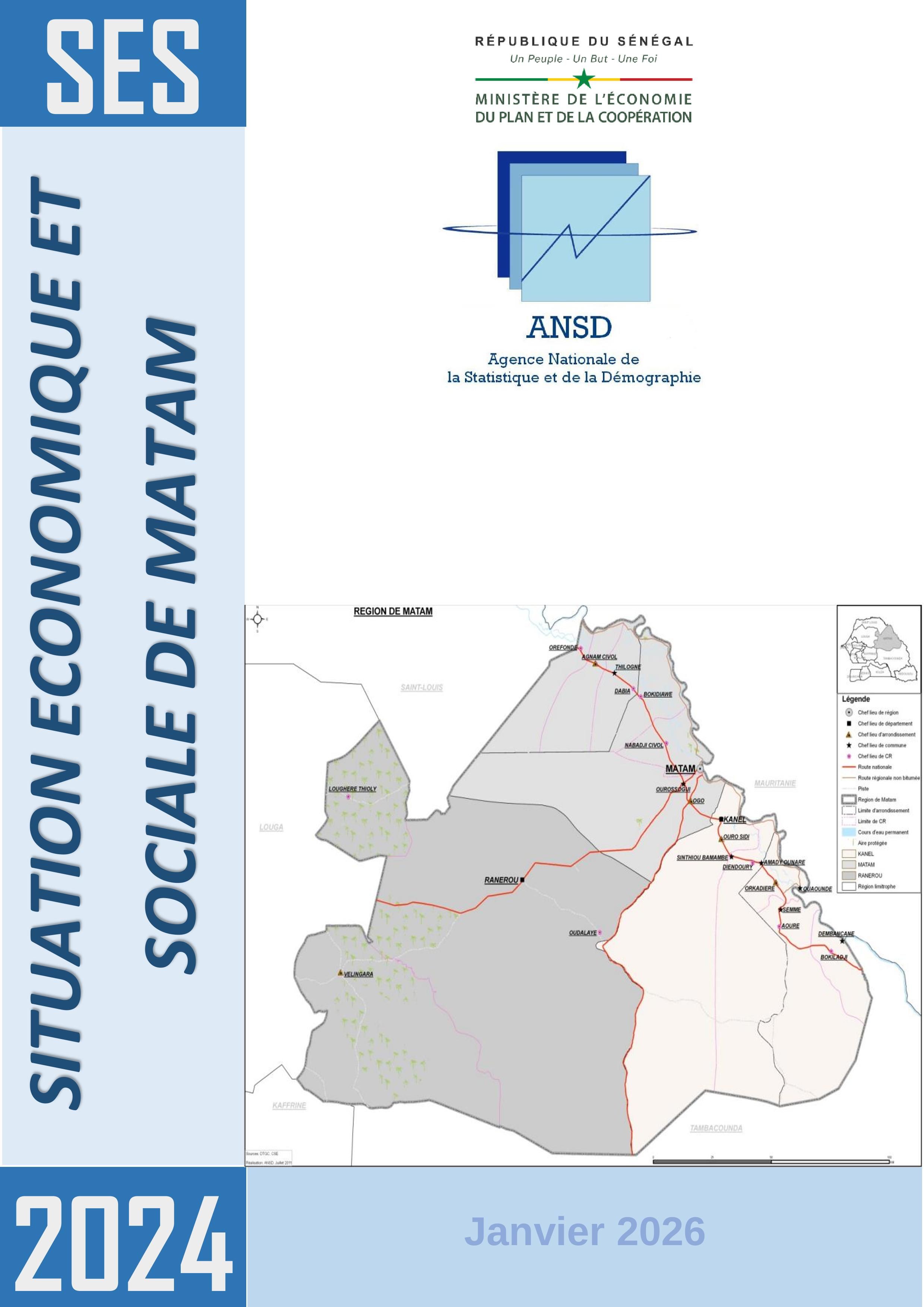 Situation économique et sociale (SES) de la région de Matam 2024 – ANSD
