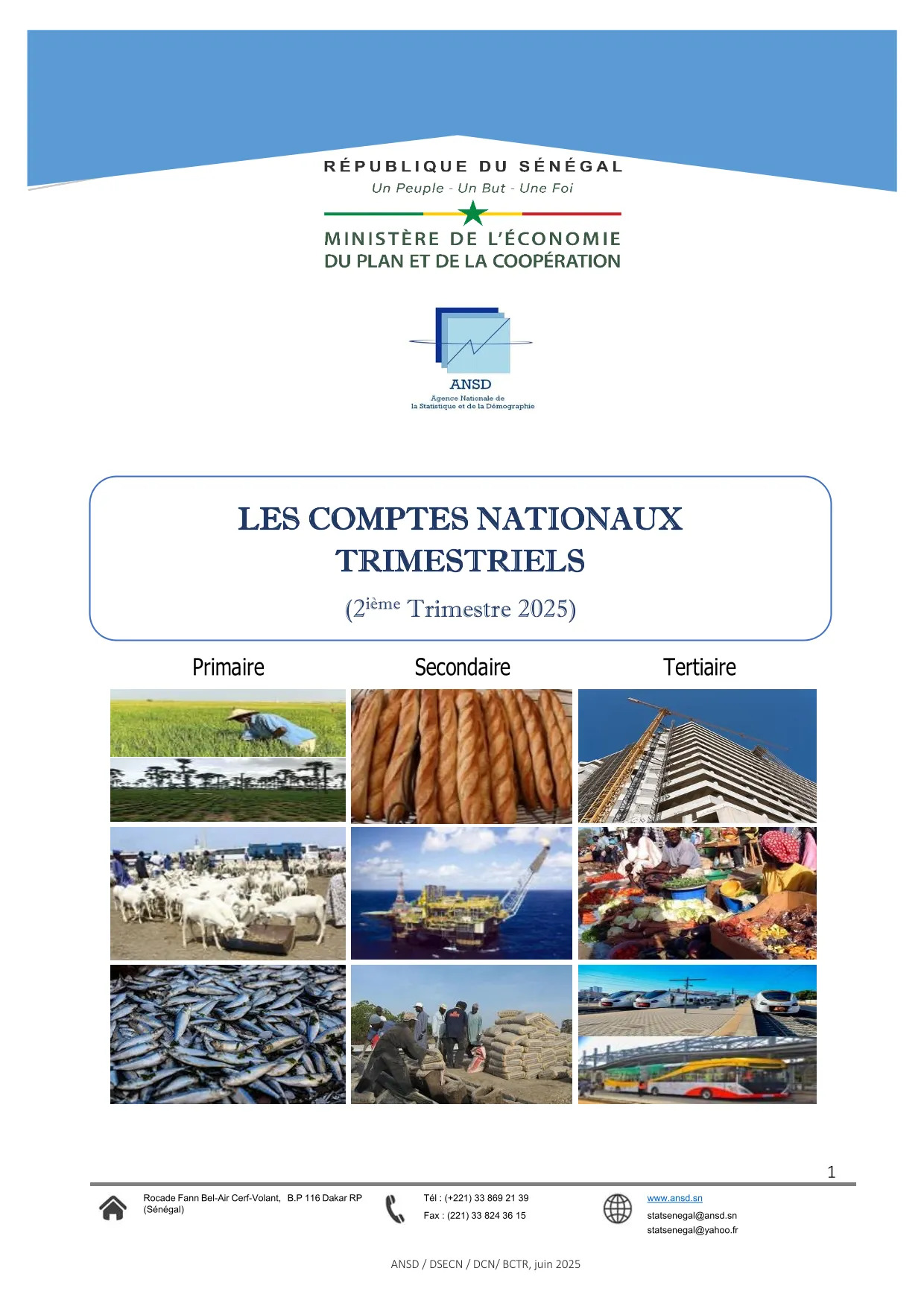 Comptes nationaux trimestriels du Sénégal, 2e trimestre 2025 – ANSD