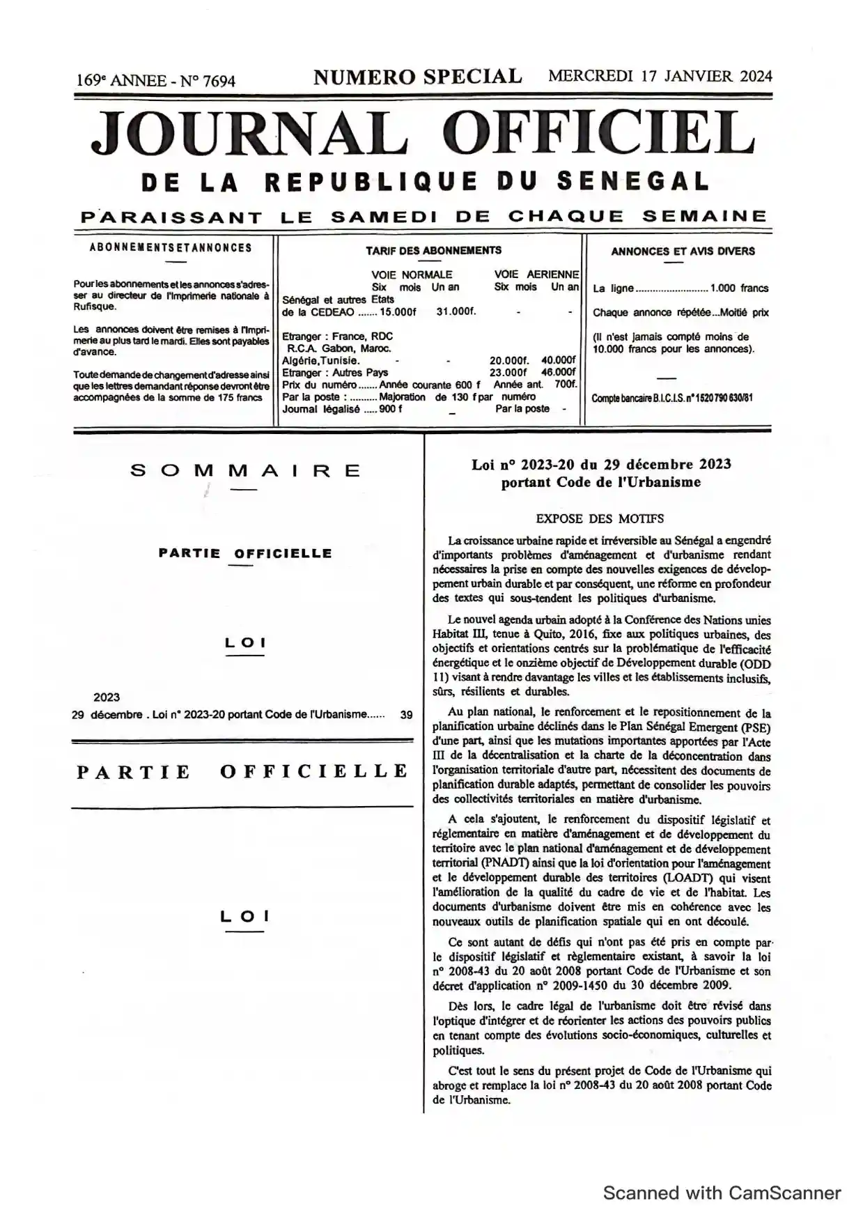 Code de l'urbanisme
