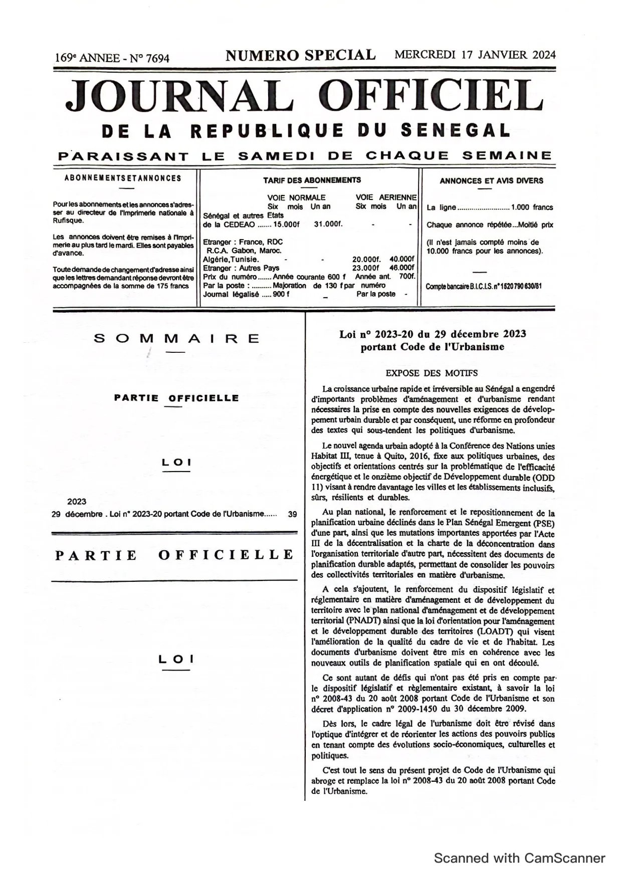 Code de l'urbanisme