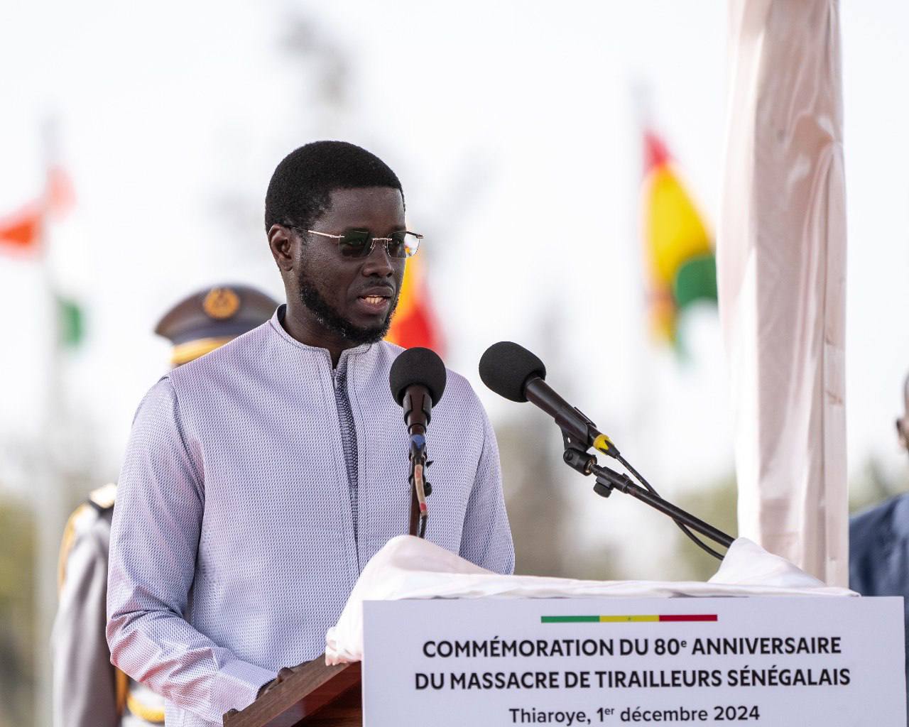 Cérémonie commémorative du 80e anniversaire du massacre de Thiaroye : le discours du chef de l’État.