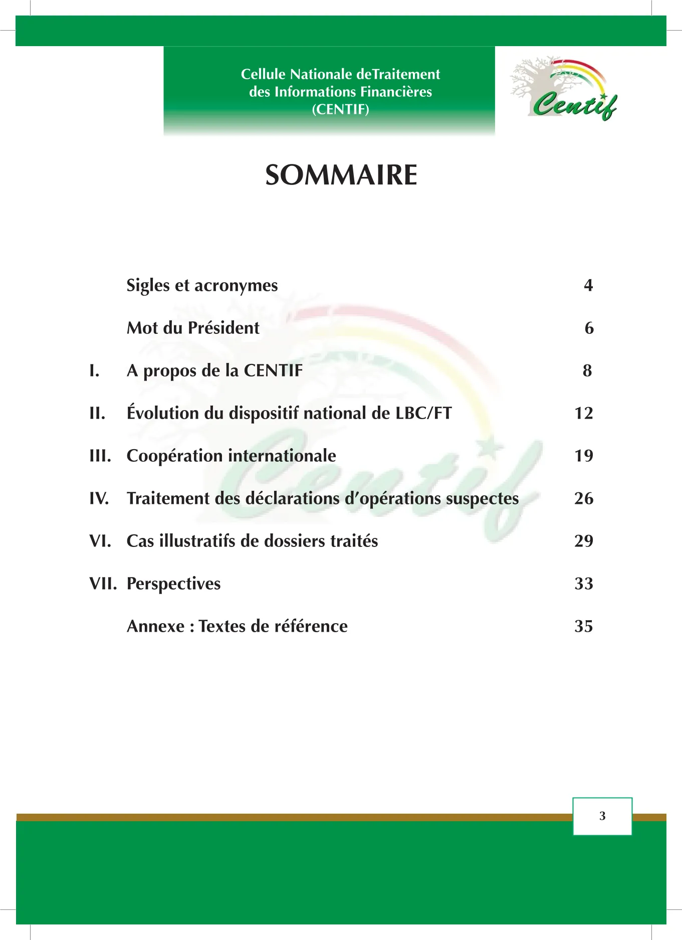 CENTIF Rapport d'activité 2015