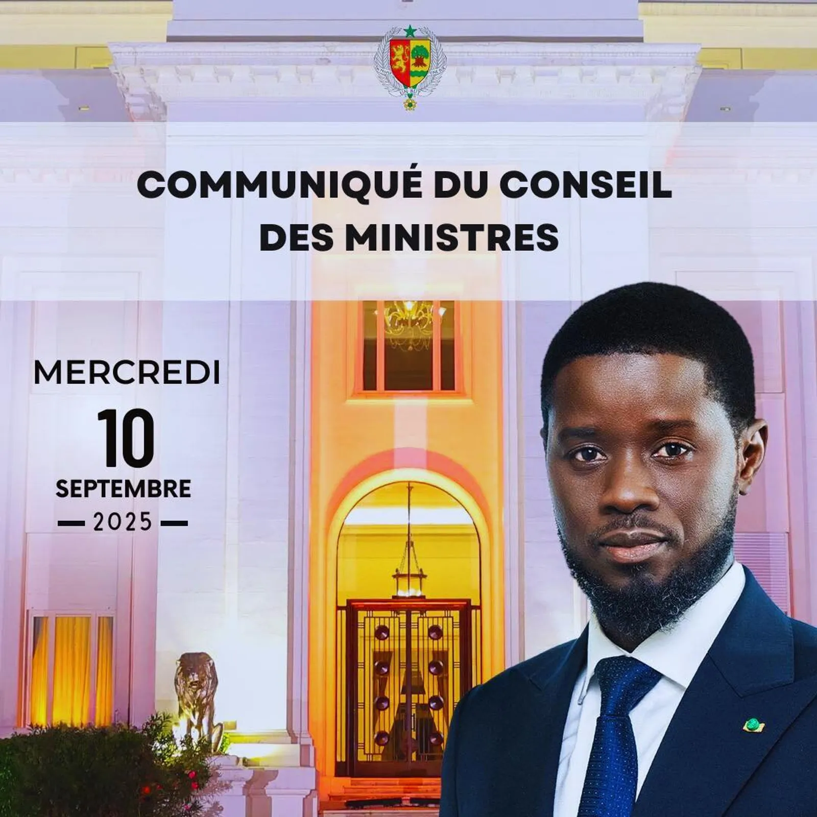 Conseil des ministres du 10 Septembre 2025