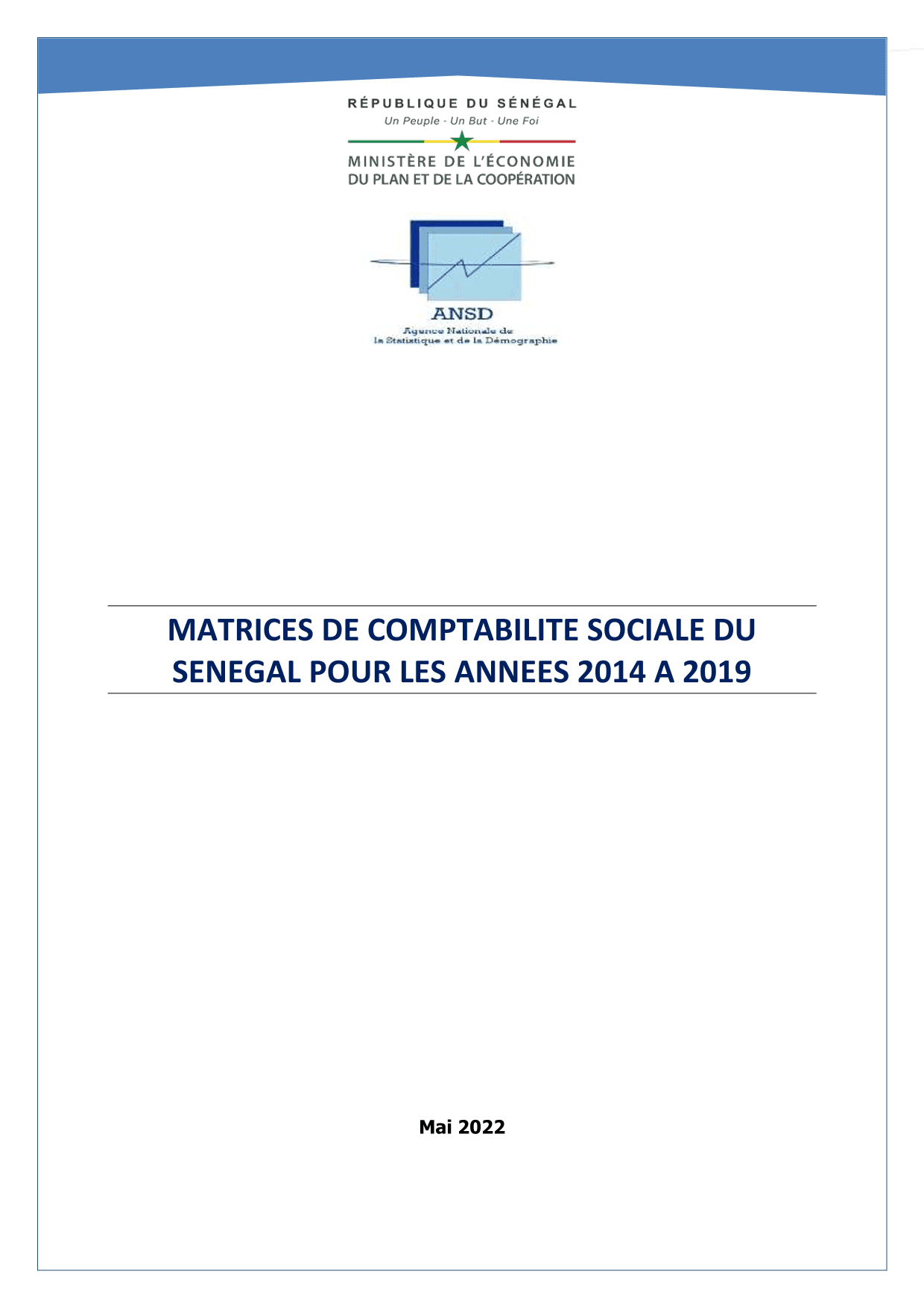 Matrices de comptabilité sociale du Sénégal 2014-2019 – ANSD