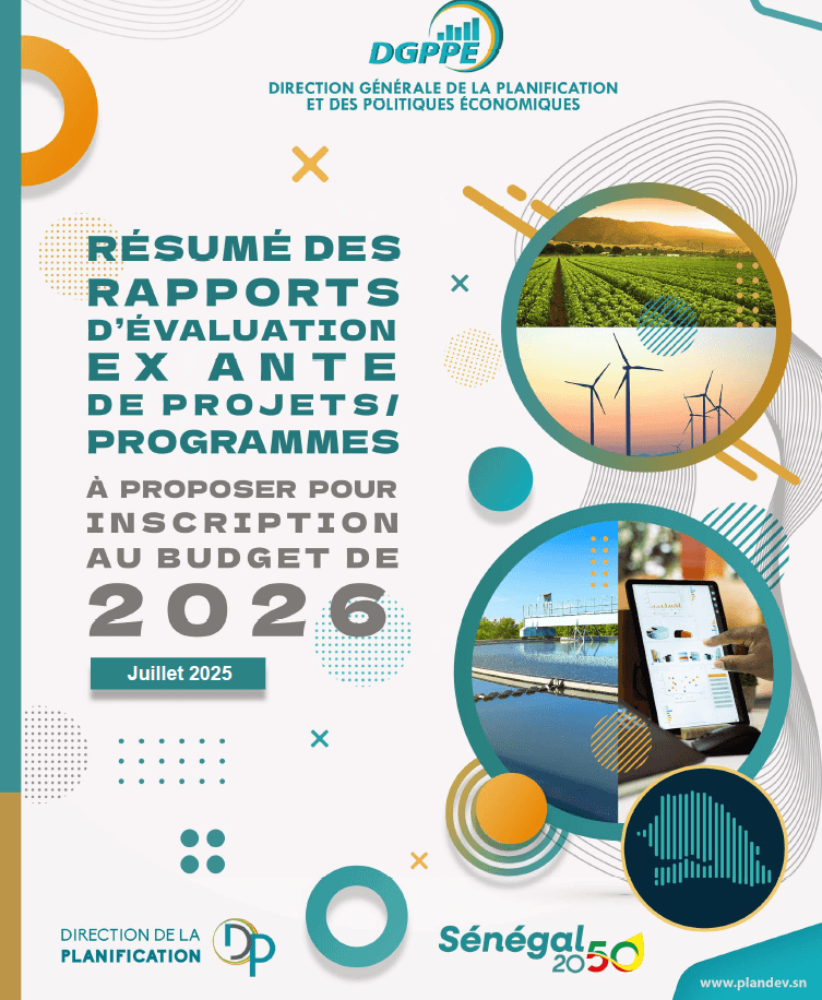 Couverture  Résumé rapports d'évaluation EX ANTE budget 2026