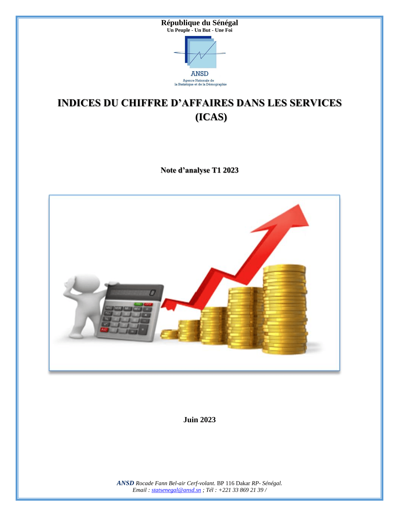 Indice du chiffre d’affaires dans les services (ICAS), note d’analyse du T1 2023 – ANSD