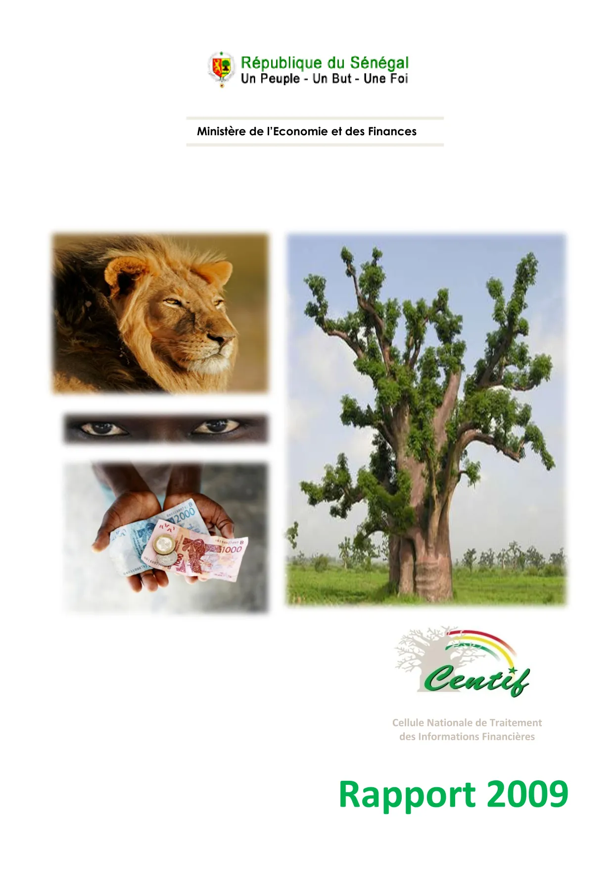 CENTIF Rapport d'activité 2009