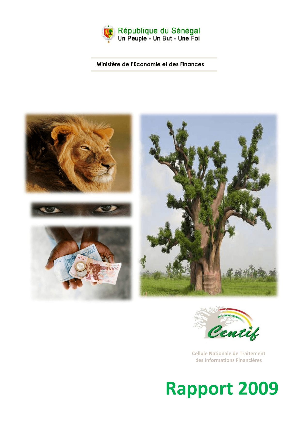 CENTIF Rapport d'activité 2009