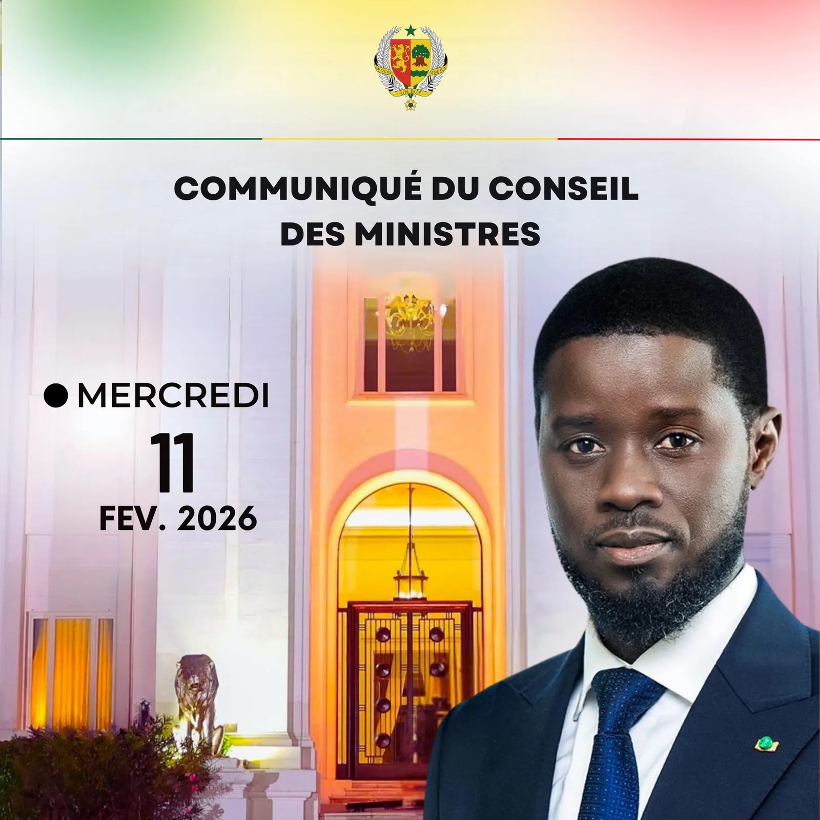 Conseil des Ministres du 11 février 2026